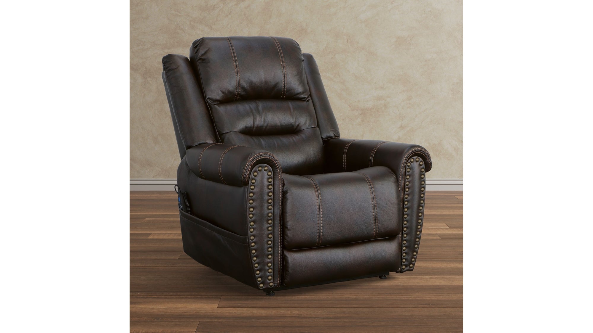 Oscar - Power Lift Recliner With Right-Hand Control & Power Headrest - Molasses