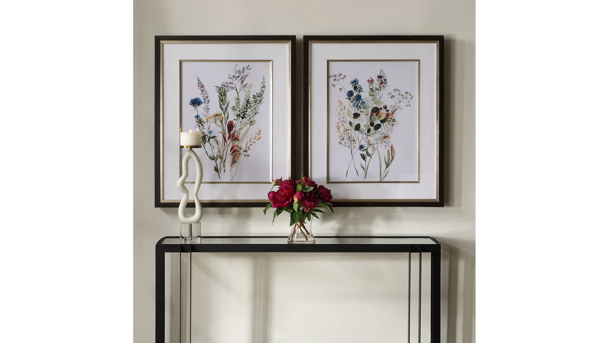 Delicate Flowers - Framed Prints Set of 2