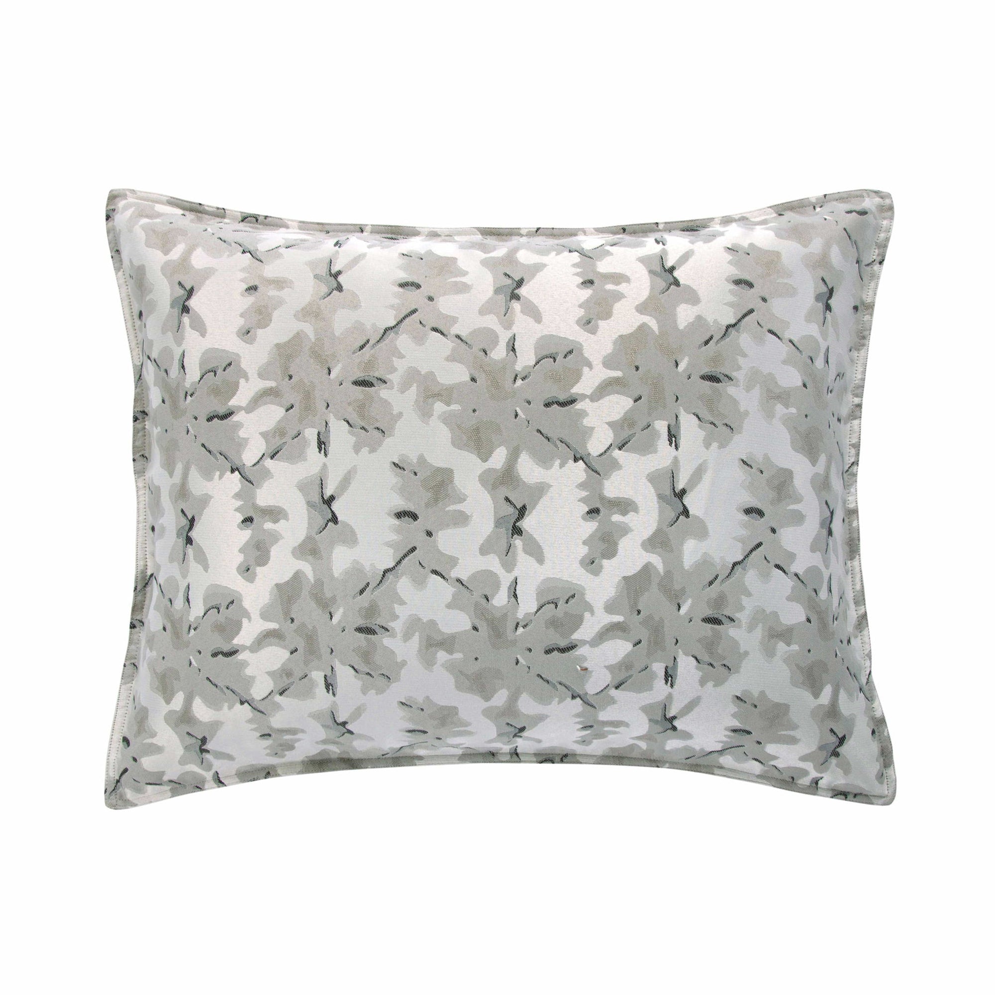 Warshack Inkblot - 21" x 34" Pillow Sham Set (Set of 2) - Silver &amp; Gray