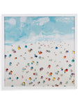 Beach Day Framed Print - Light Blue