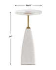 Sora - Glass Drink Table - White