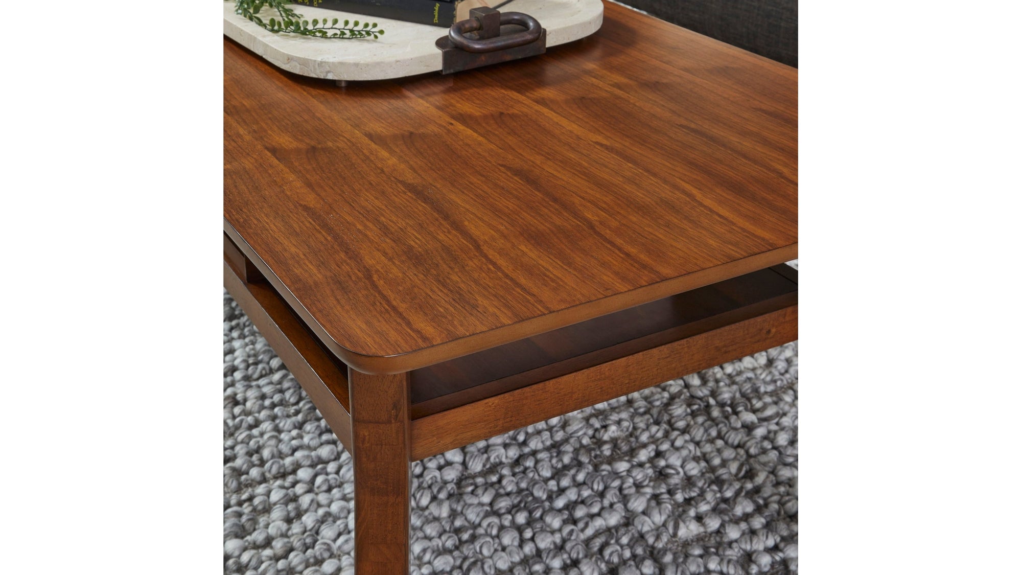 Ludwig - Occasional Rectangular Coffee Table With Drawer - Dark Brown