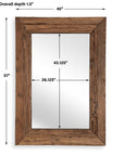 Rennick - Large Reclaimed Pine Mirror - Dark Brown