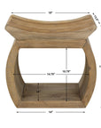 Connor - Elm Accent Stool - Light Brown