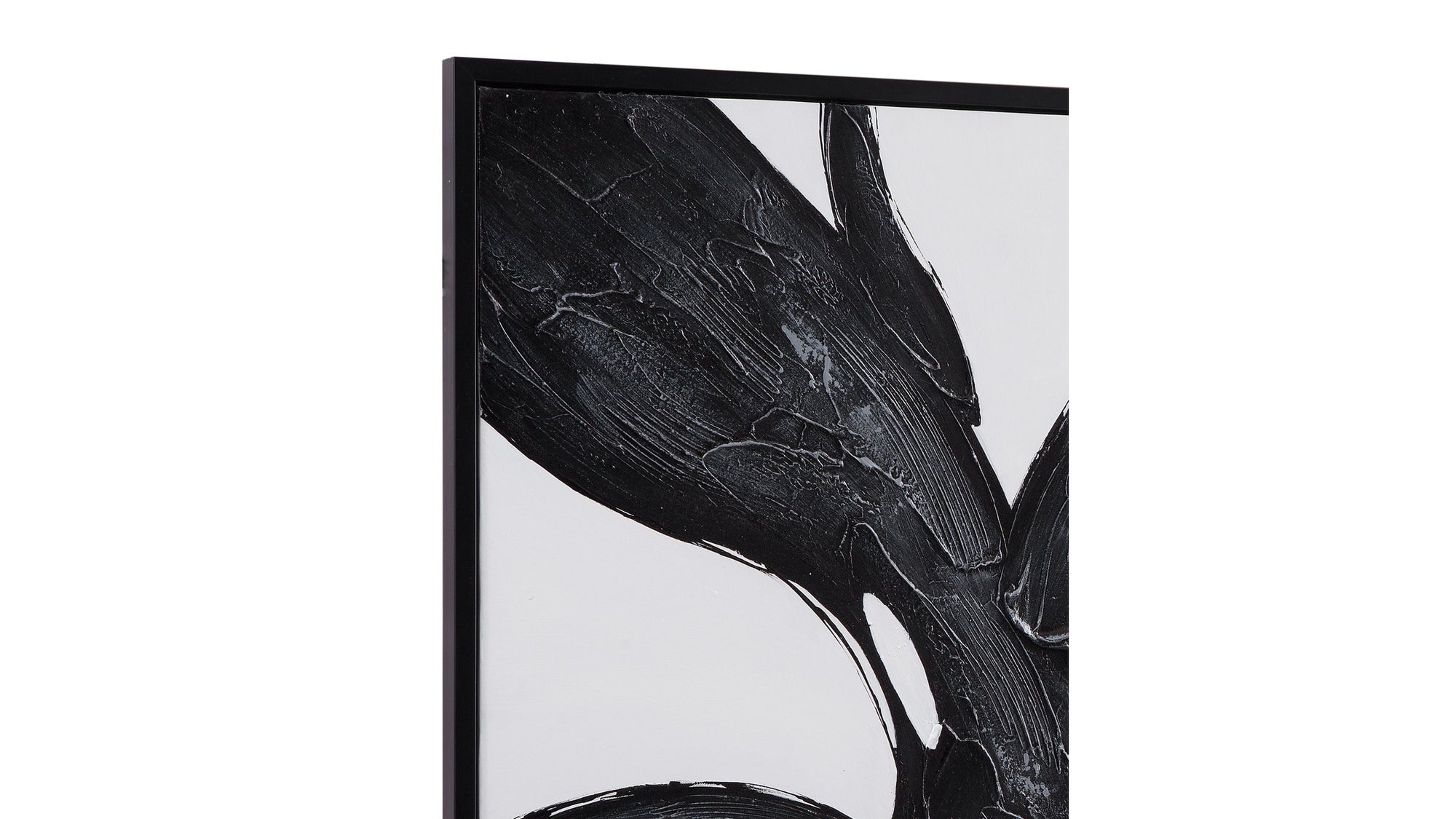 Shadows Fall Framed Canvas - Black / White