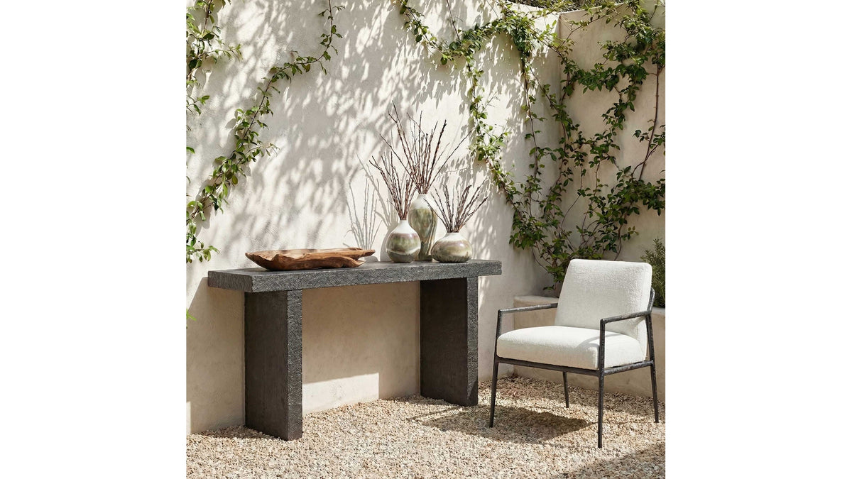 Hagan - Indoor-Outdoor Console Table - Slate