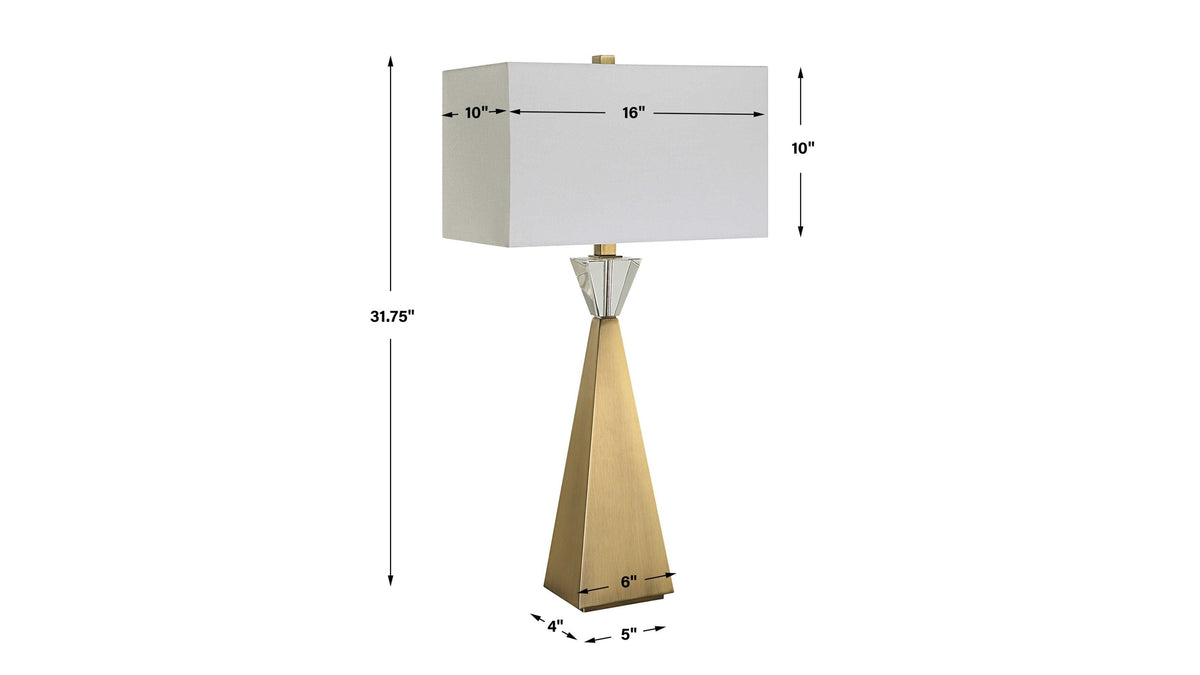 Arete - Modern Brass Table Lamp - Gold