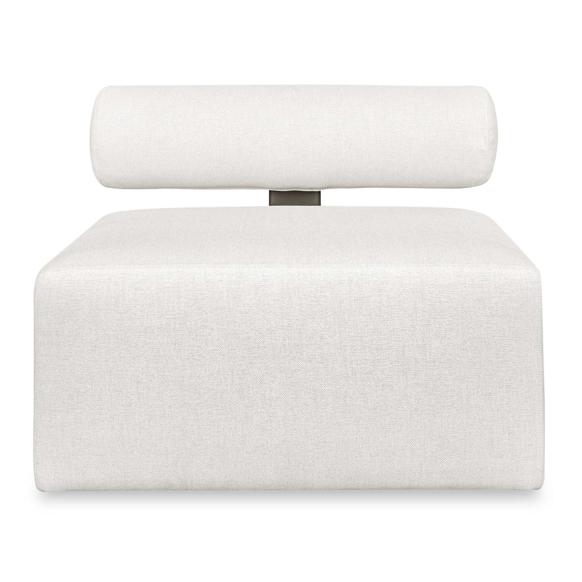 Bolster Back - Armless Outdoor Sofa - White