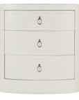 Serenity - Wavecrest Oval Nightstand - White