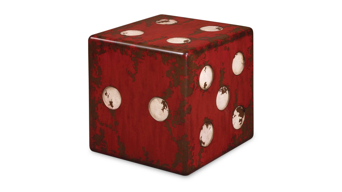 Dice - Accent Table - Red