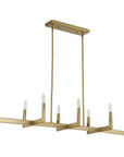 Cordoba - 8 Light Linear Chandelier - Gold