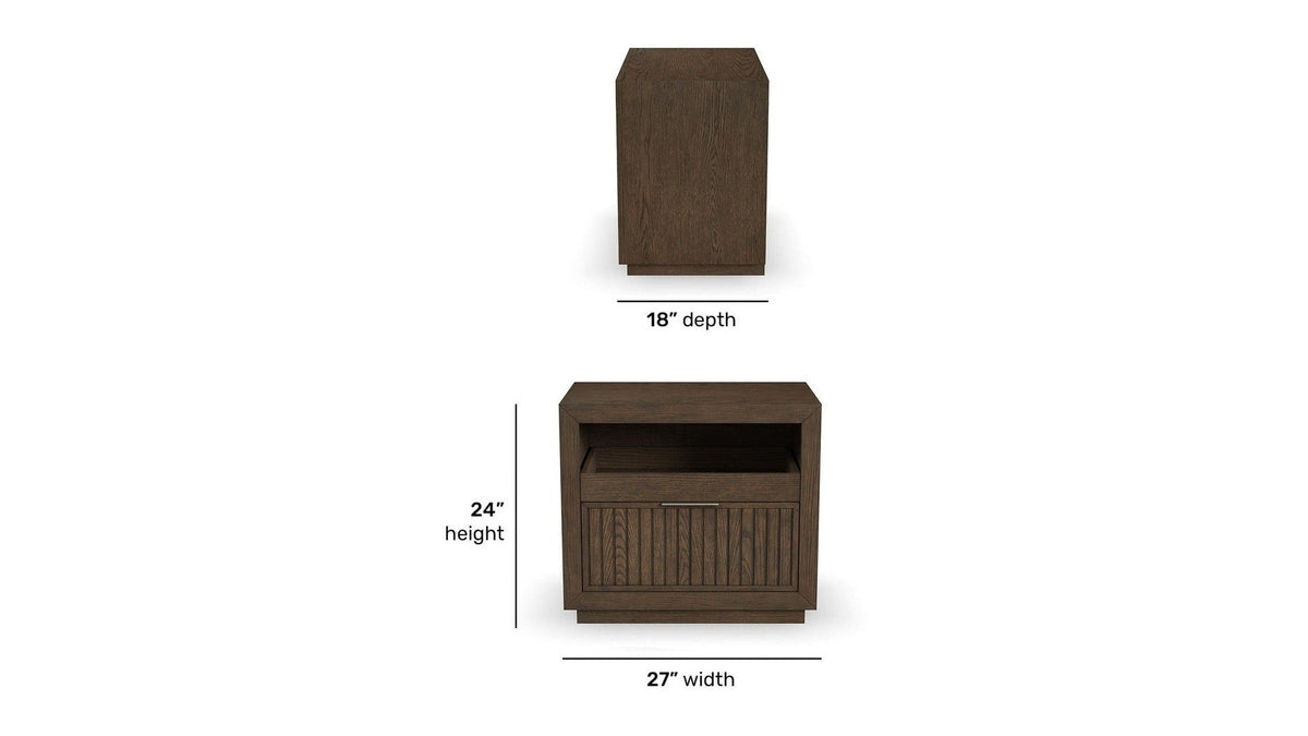 Athens - Open Nightstand - Dark Brown