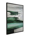 Emerald Horizon Framed Canvas - Green