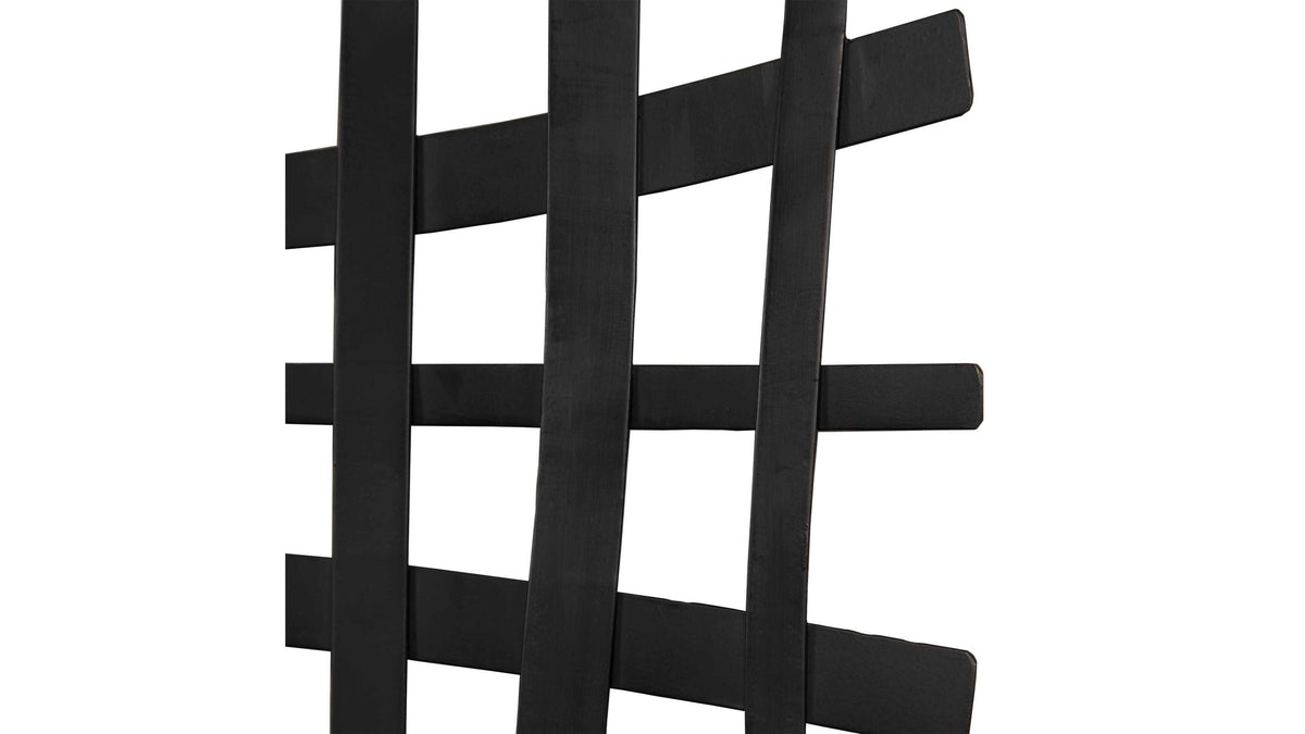 Gridlines - Iron Wall Decor - Black