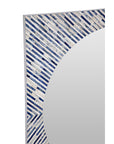 Sunburst - Bone Wall Mirror - Light Blue