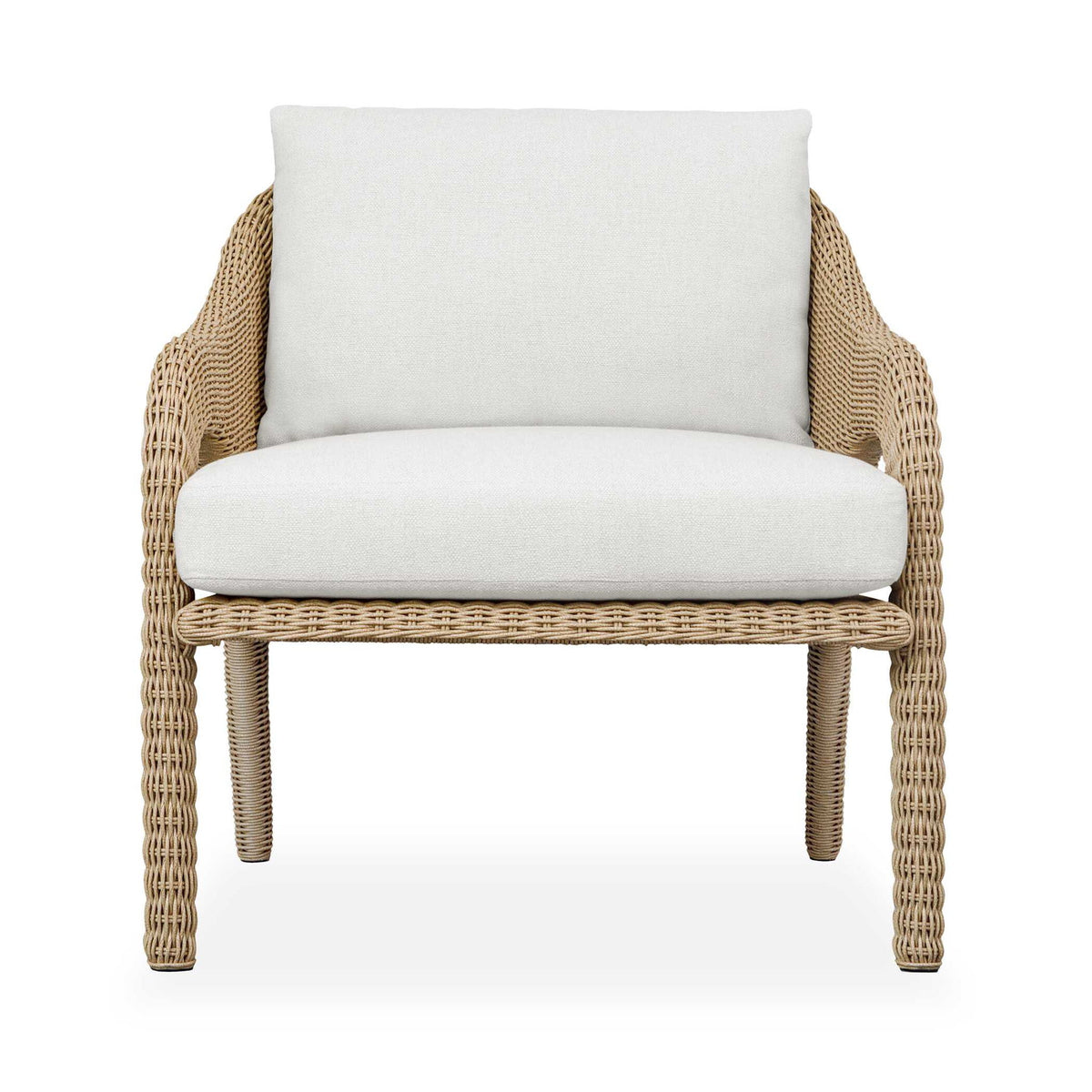 Kavali - Outdoor Wicker Lounge Chair - Woodtone