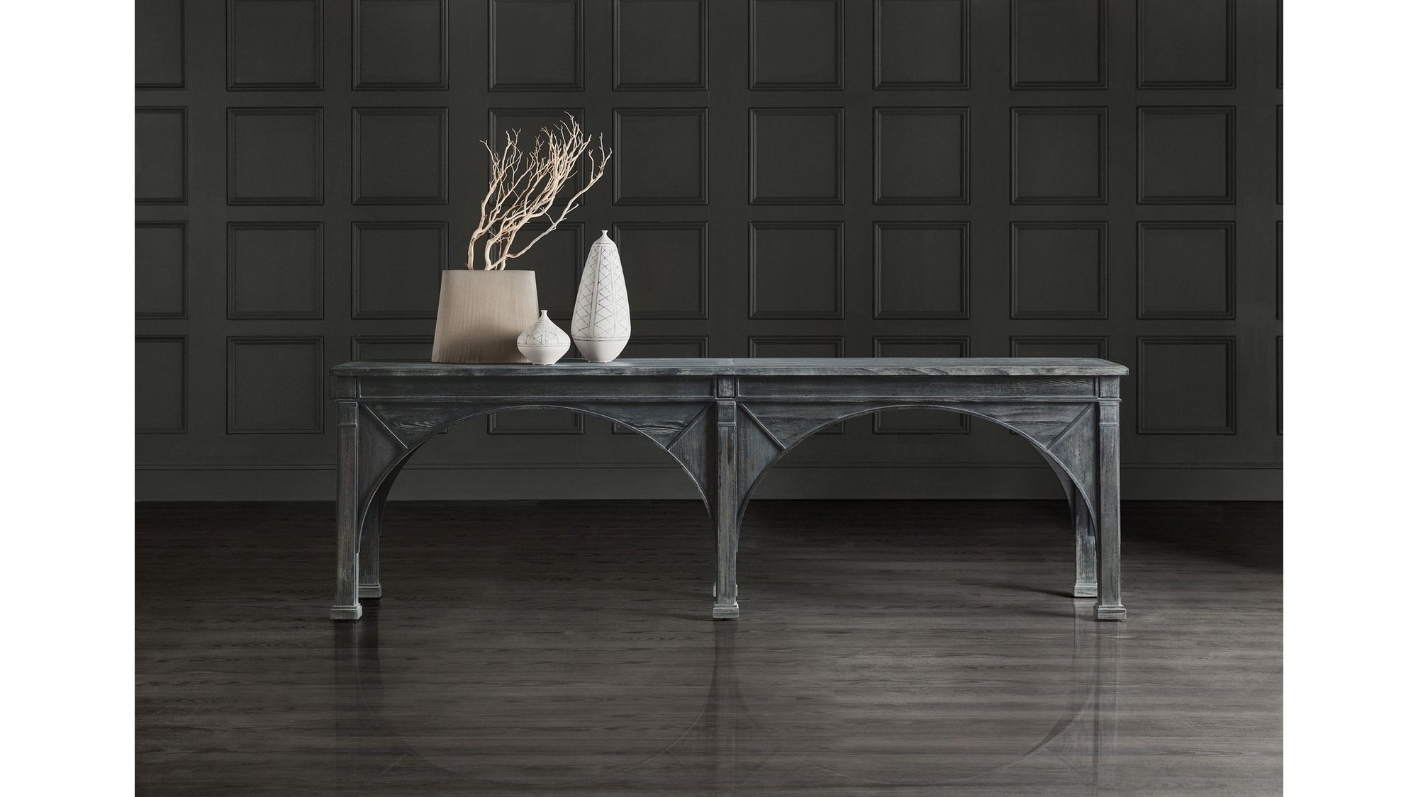 Melange - Thunber Sofa Console - Black
