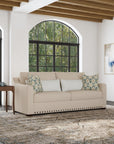 Milo - Fabric Two-Cushion Sofa With Nailhead Trim