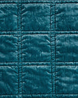 Stella - Faux Silk Velvet Double Box Stitch Throw - Teal