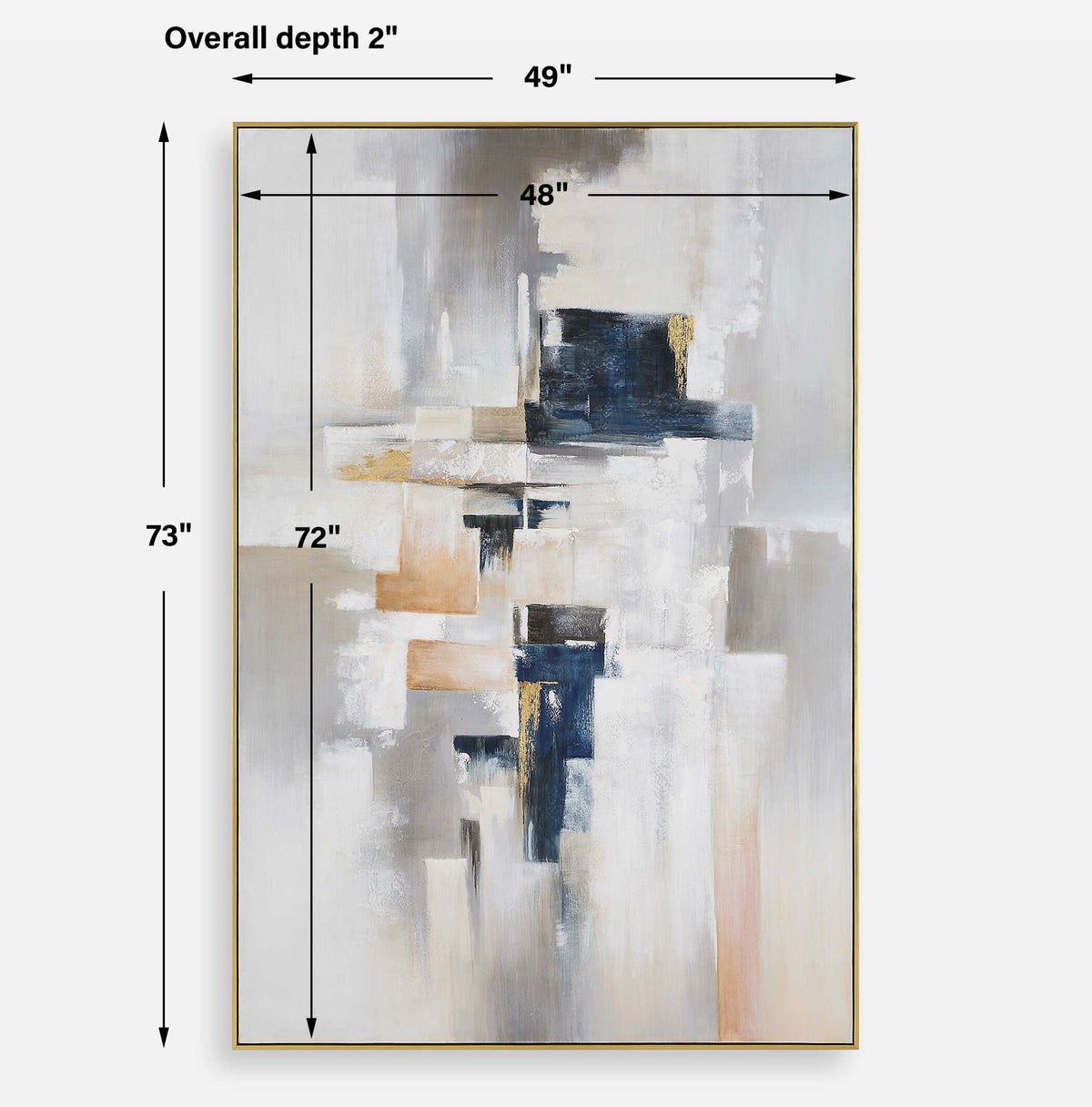Waterfront - Geometric Abstract Art - Gray