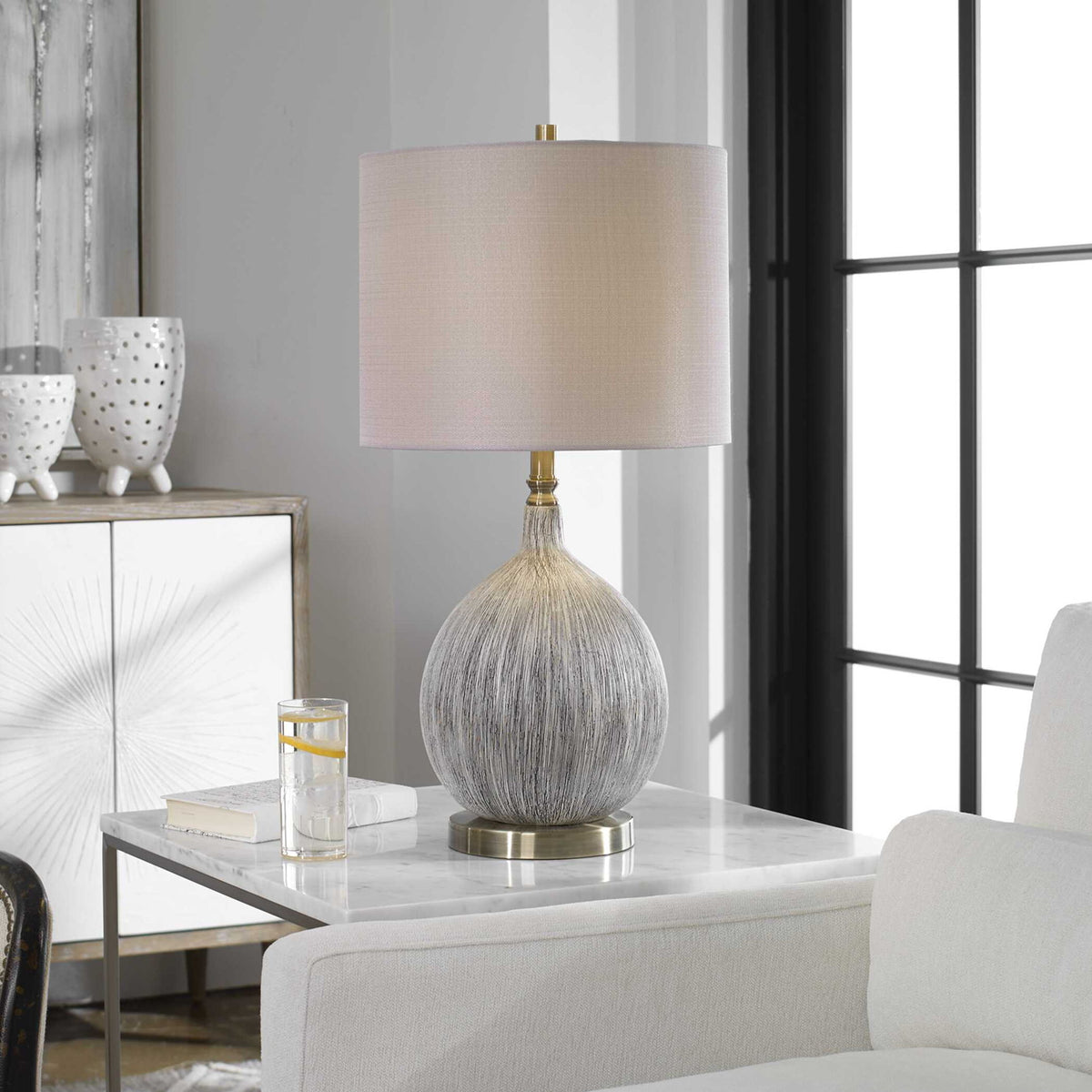 Hedera - Textured Table Lamp - Ivory