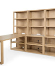 Richmond Modular Office Desk and 3 Wide Bookshelf Set