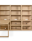 Richmond Modular Office Desk and 3 Wide Bookshelf Set