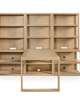 Richmond Modular Office Desk and 3 Wide Bookshelf Set