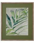 Green Palm I Framed Print - Green / Light Brown