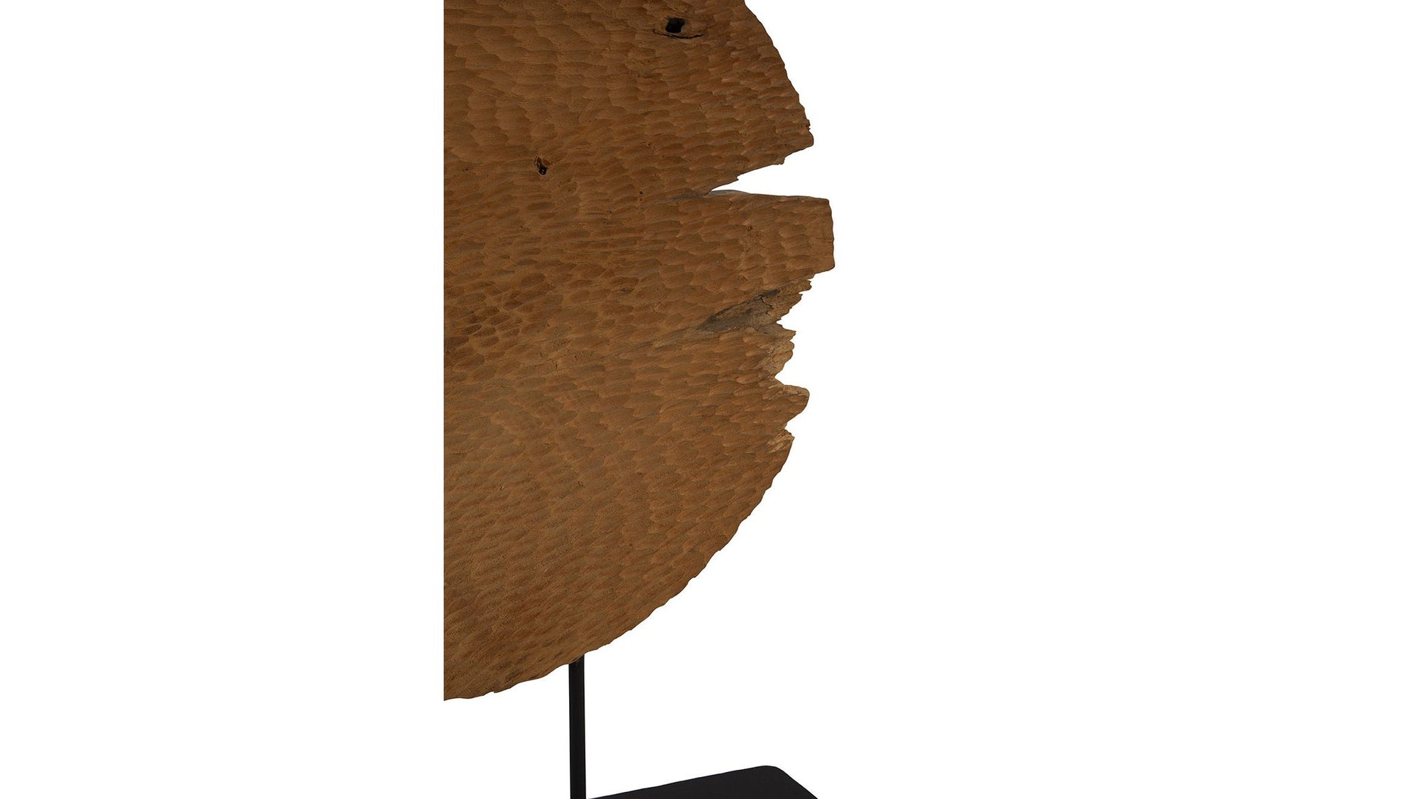 Teak Sculpture Set Set of 2 - Dark Brown