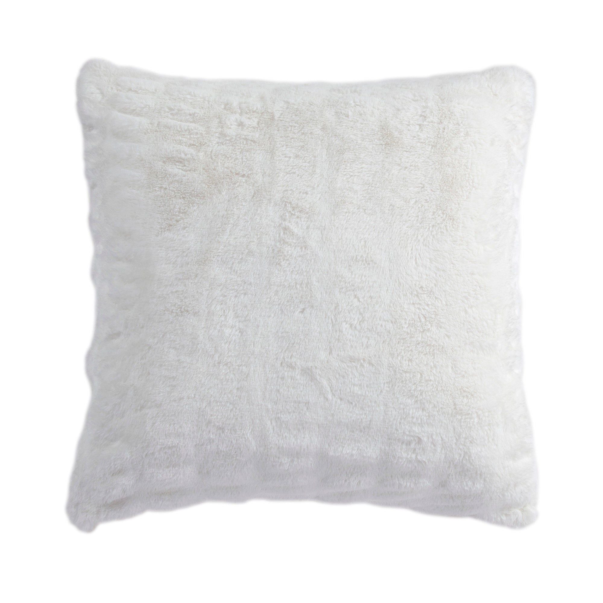 Ruched Rabbit - Euro Pillow With Down Insert - White