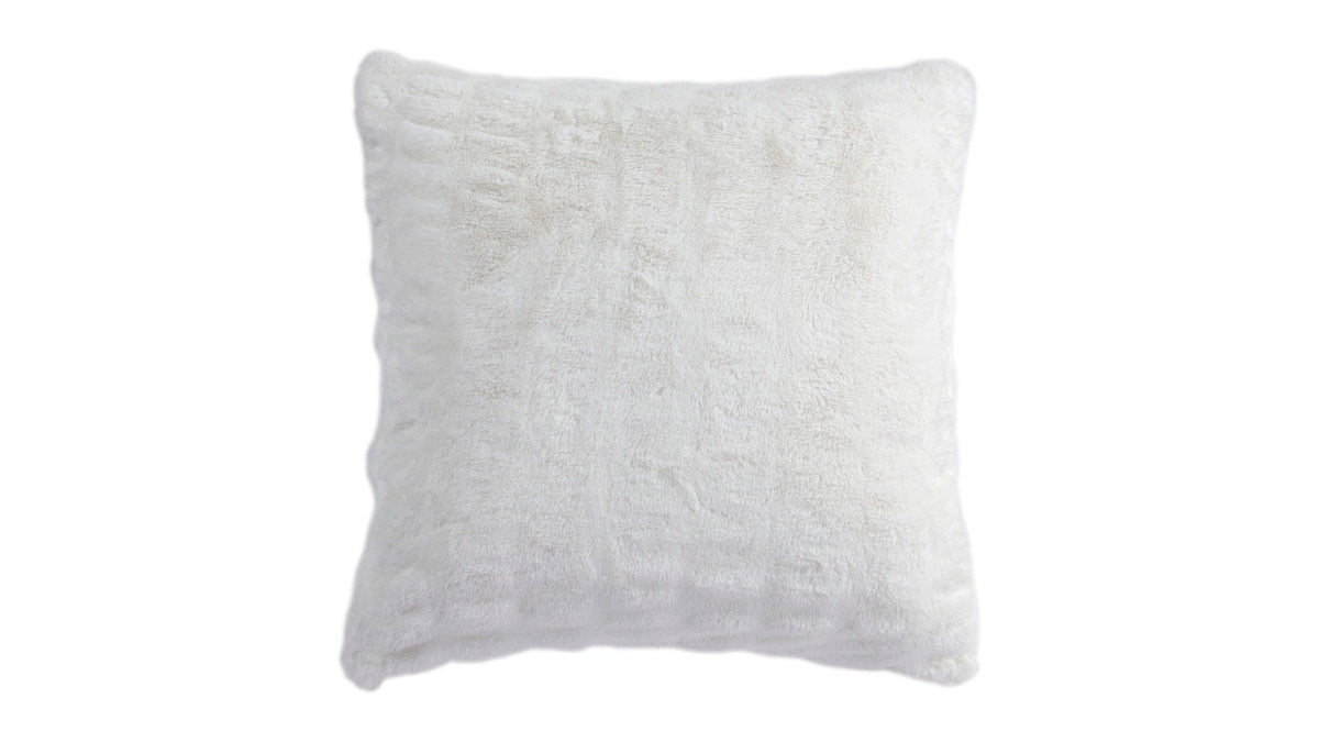 Ruched Rabbit - Euro Pillow With Down Insert - White