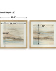So Golden - Abstract Landscape Prints (Set of 2) - Black / Blue / Brass / Gold / Gray / Pink / White