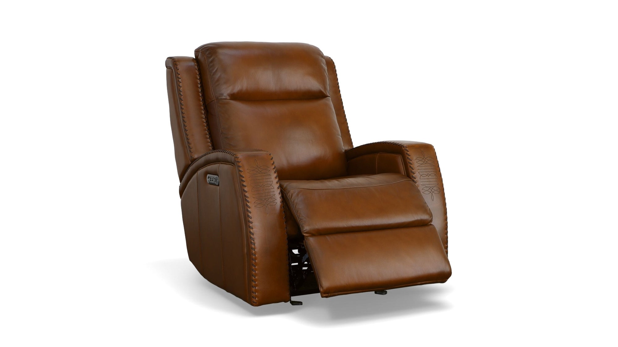 Mustang - Power Gliding Recliner With Power Headrest - Rust