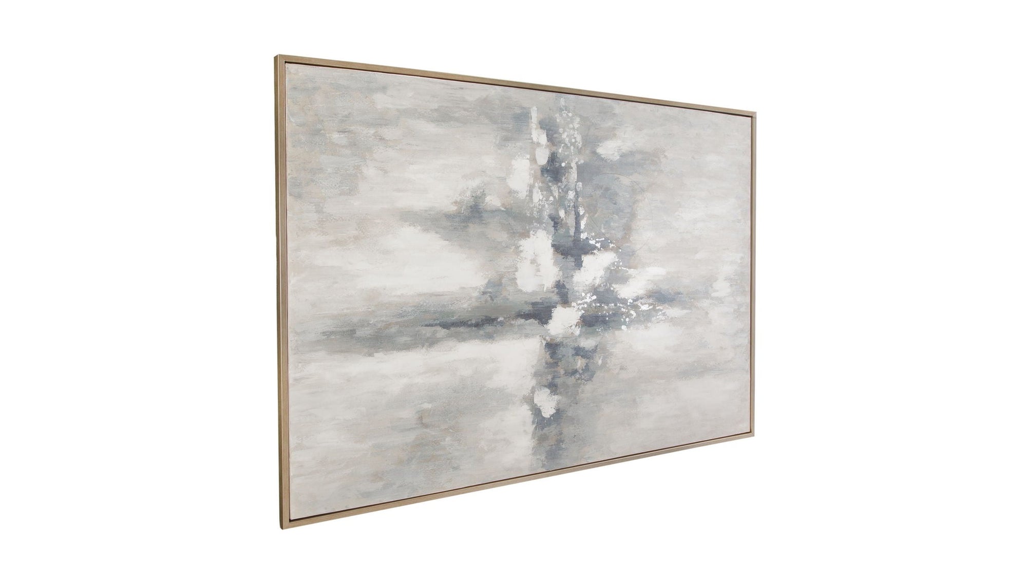 Quiet Reflection Framed Canvas - Silver