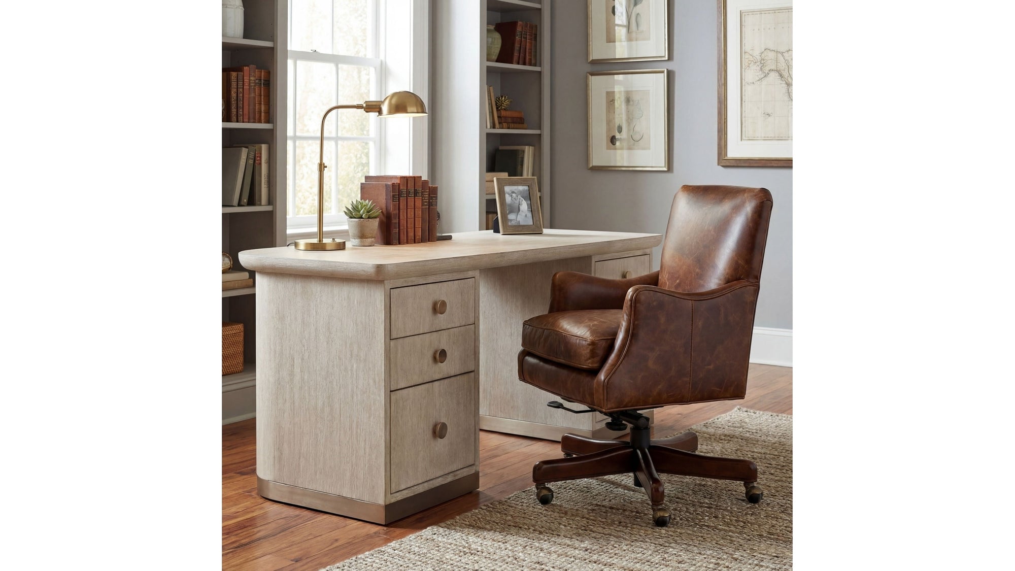 EC - Barker Executive Swivel Tilt Chair - Dark Brown