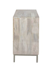 Leia - Bar Cabinet - White Mango / Ivory Bone / Gray