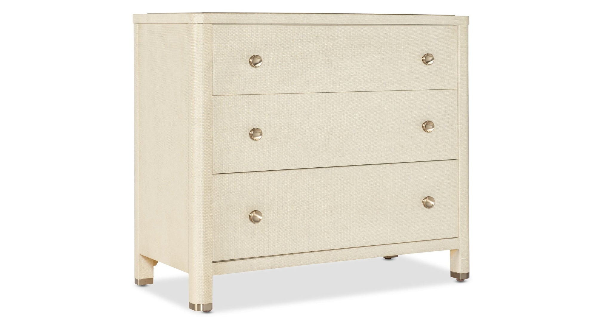 Archives - Raffia Three-Drawer Chest - Beige