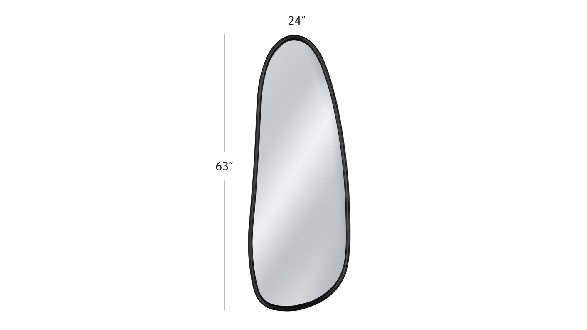 Mia - Wall Mirror - Glossy Black