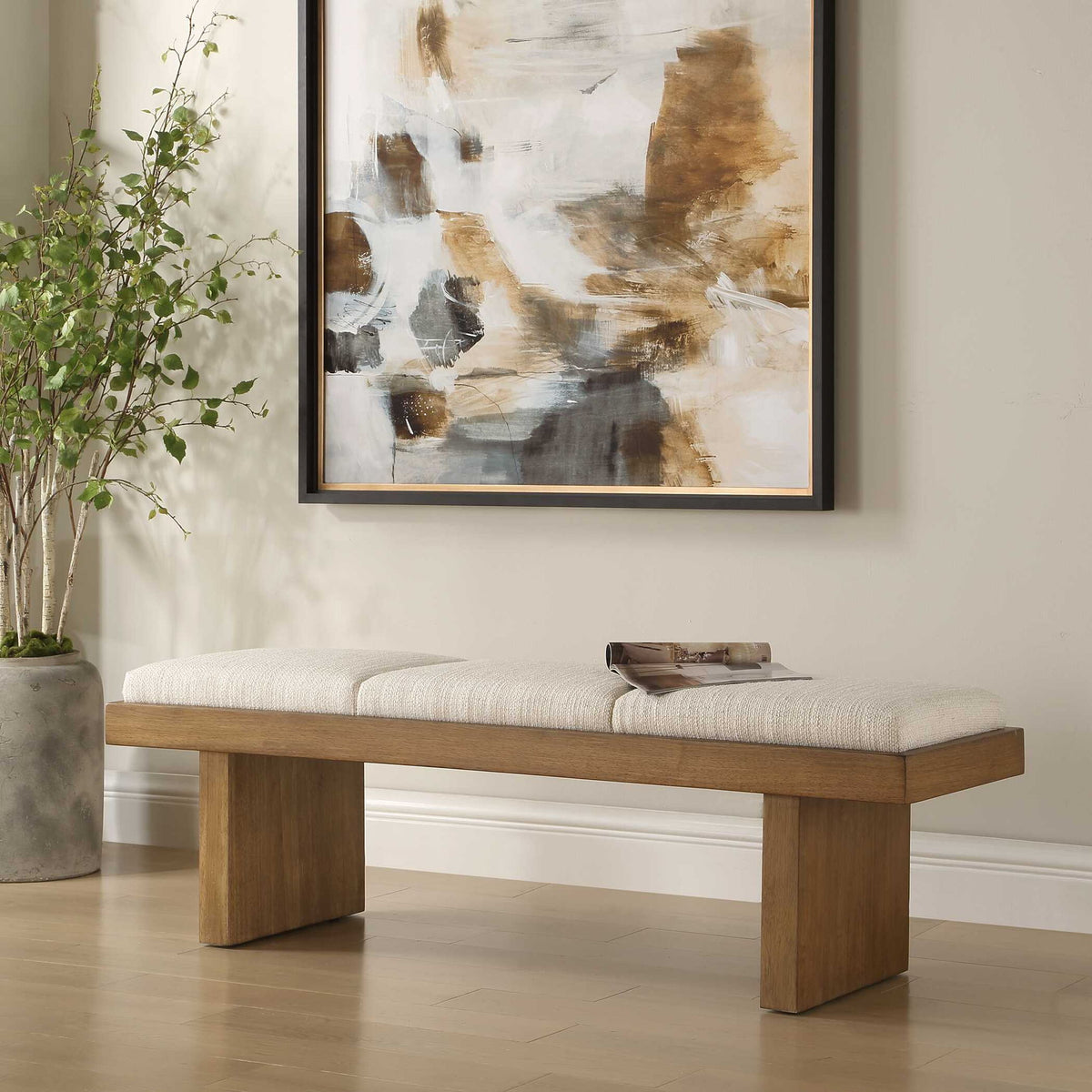 Haden - Upholstery Bench - White