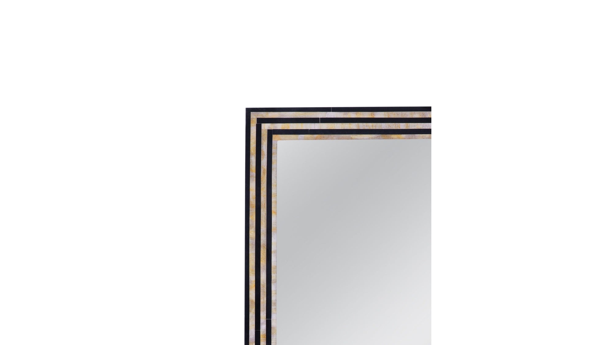 Stepford - Wall Mirror - Black / Cream
