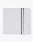 Stripe Sheet - King 350TC Embroidered Stripe Sheet Set (Set of 4) - White / Gray