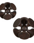 Balanced Harmony - Wooden Sculptures (Set of 2) - Dark Brown