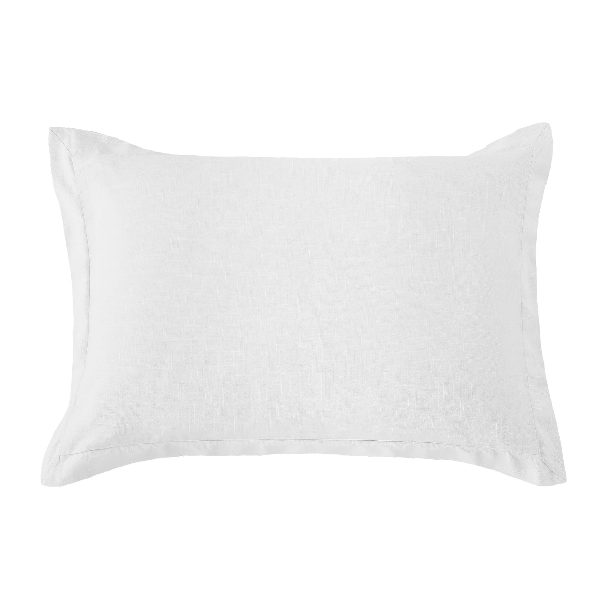 Hera - Washed Linen Tailored Dutch Euro Pillow - White