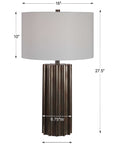 Khalio - Gun Metal Table Lamp - Dark Brown