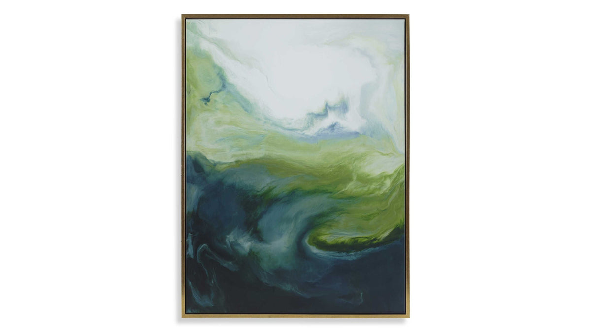 Serene Green - Framed Abstract Art