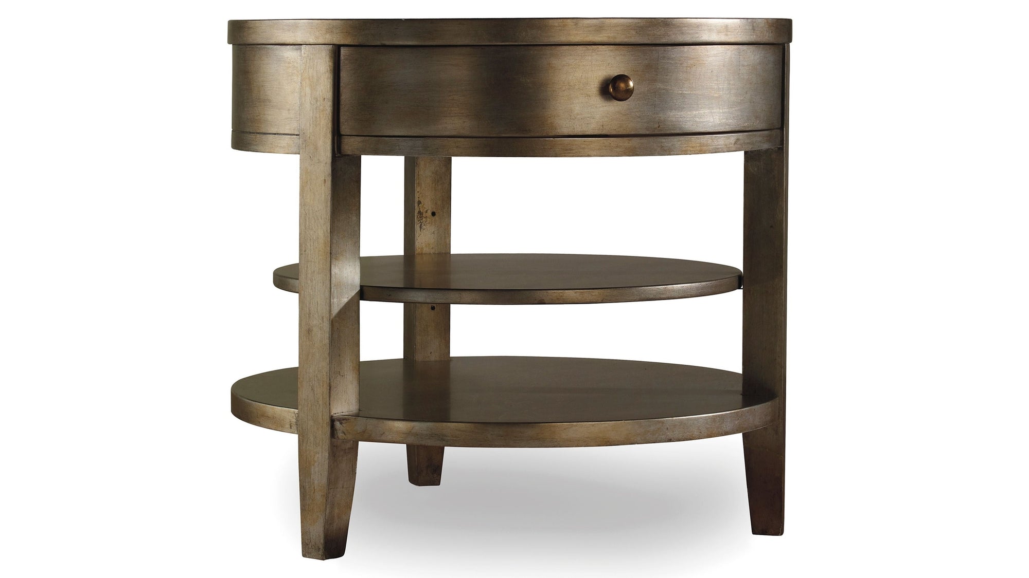 Sanctuary - 1-Drawer Round Lamp Table - Visage