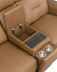 Felix - Power Reclining Loveseat With Console, Power Headrest, Lumbar, Heat & Massage