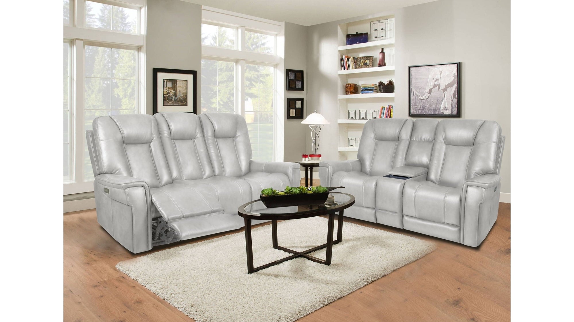 Sanibel - Power Console Loveseat - Wall Prox. Recliner With Power And Power Headrest And Lumbar, Wireless Charger