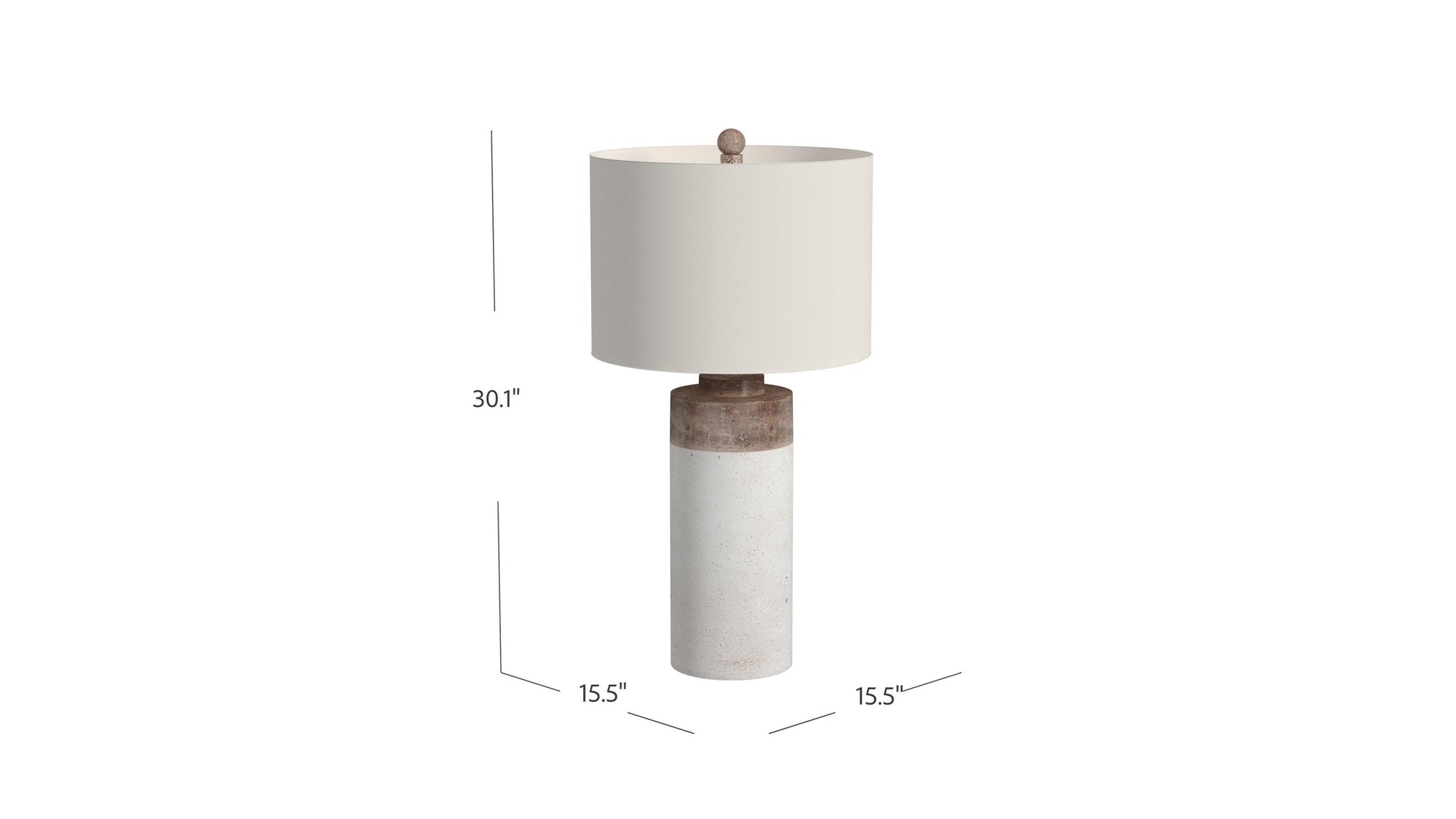 Lamar - Table Lamp - White